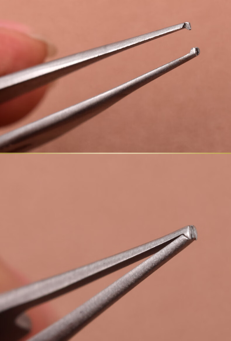 予新卫显微器械医用镊子眼科显微镊子美容整形有齿双眼皮手术工具圆尾