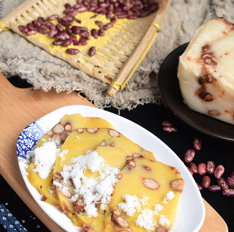 东北大黄米切糕大豆馅芸豆年糕 手工制作江米年糕500g*3 江米切糕3斤