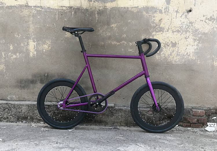 梅勒自行车mettler20寸小死飞自行车男女学生款倒刹骑迷你复古小轮