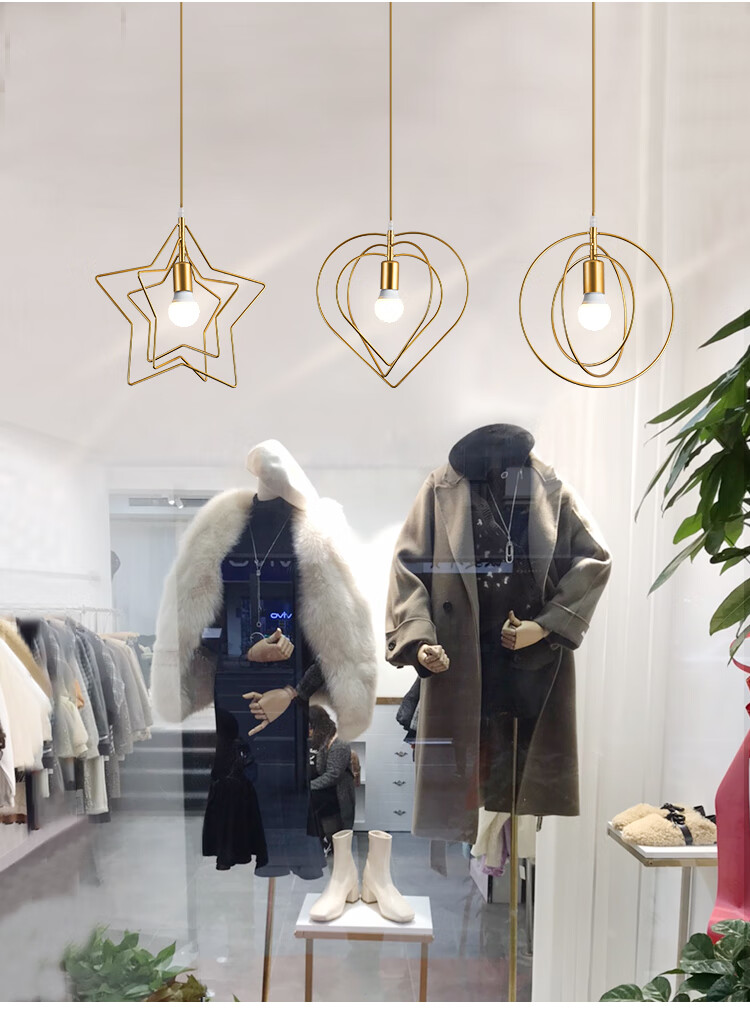 伦腾 北欧服装店橱窗吊灯装饰商用收银台创意个性女装网红店铺吧台