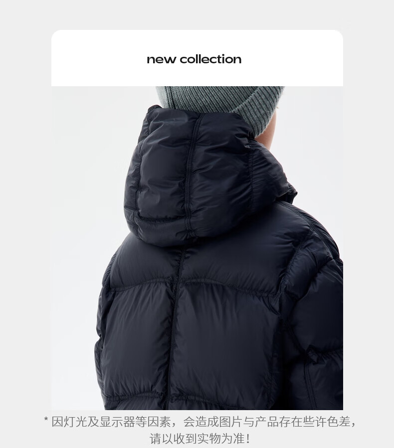 M.Latin Children's Mid-Length down Jacket, Winter 2024 New Style, Girls' Down Coat, Black, 120cm 6
