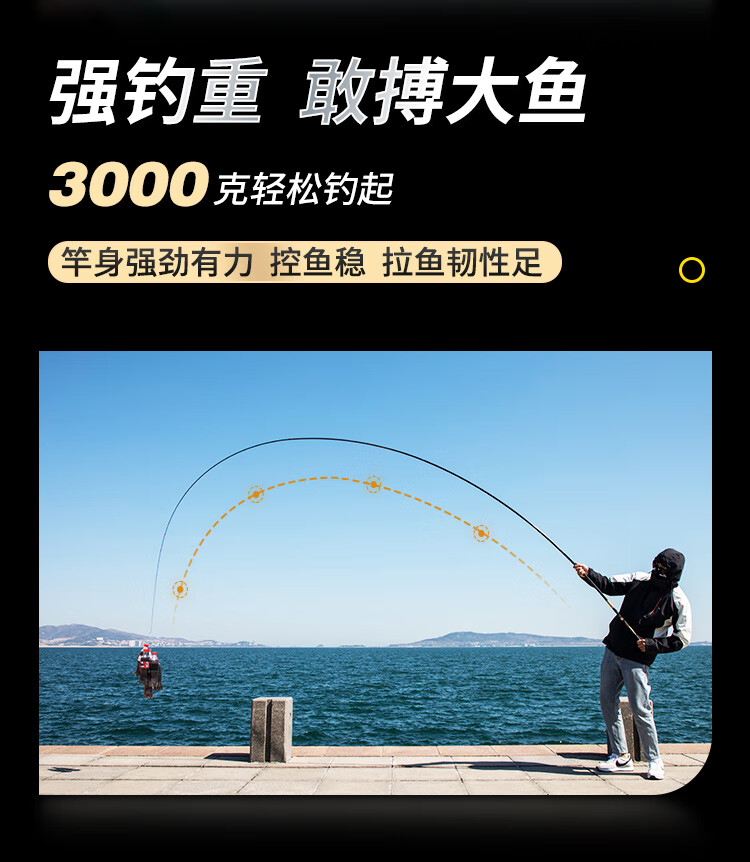 千代松 佐崎精工日本进口碳素4h台钓竿28调超硬钓鱼竿长节超 8.