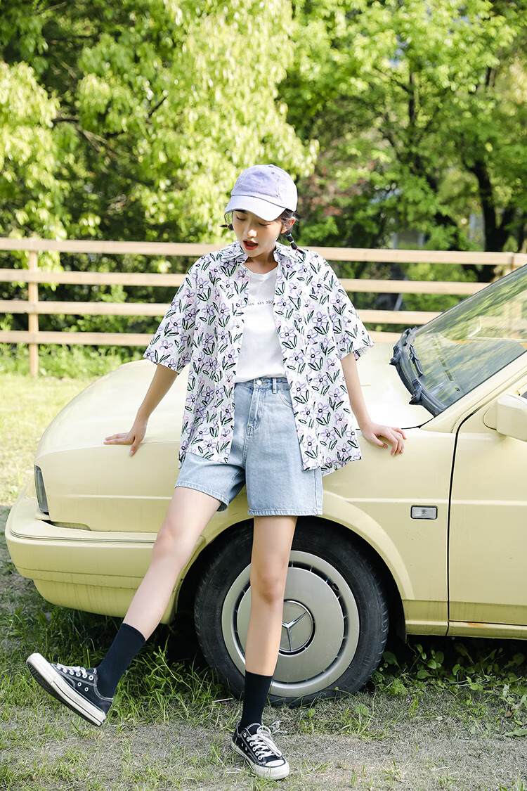 短款短袖上衣高中生少女生夏天衣服初中生女装中学生女孩热天衬衣4