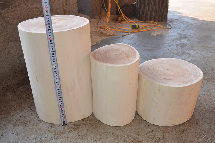 奥瑞利安实木墩子原木树墩圆木凳树桩凳子木桩根雕矮坐凳 直径可定制5