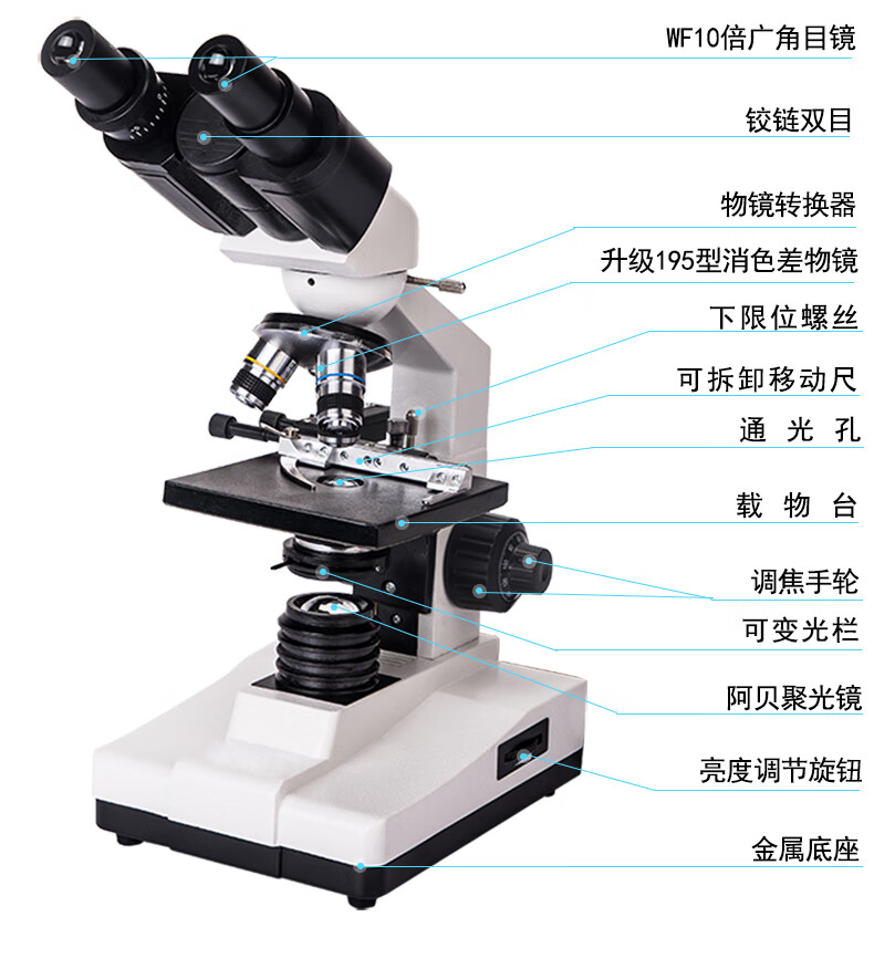 双目显微镜生物手机高清10000倍儿童科学中学生便携鱼病 套餐五:36h