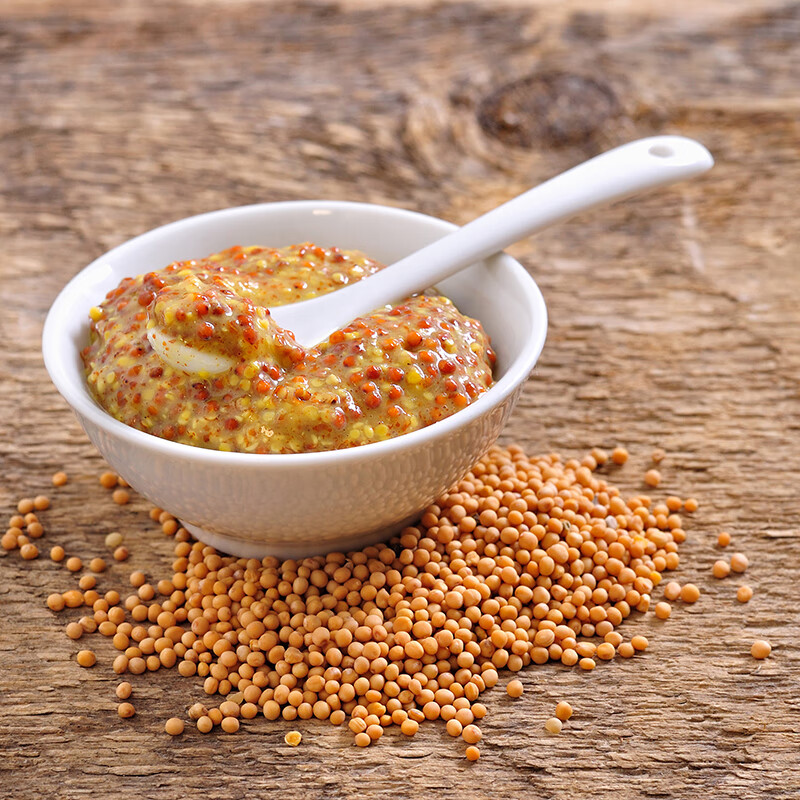 第戎芥末酱黄芥末雷恩黄颗粒粗粒芥末籽酱法国法式芥末不是辣的 190克