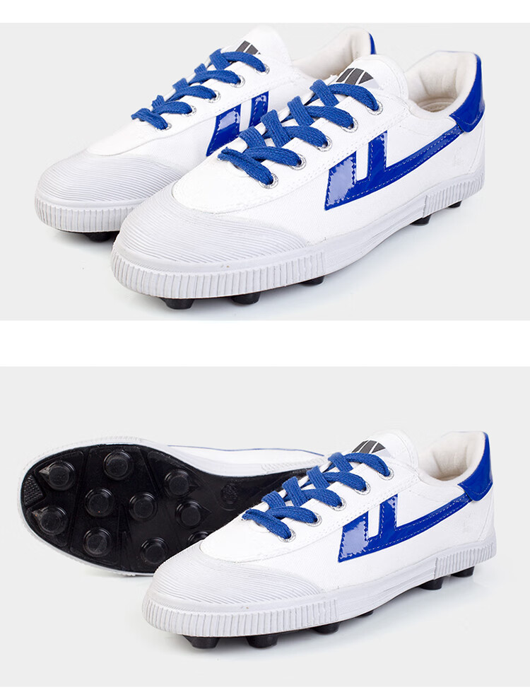 回力男女运动鞋训练鞋胶钉鞋帆布鞋足球鞋wf2011黑金36