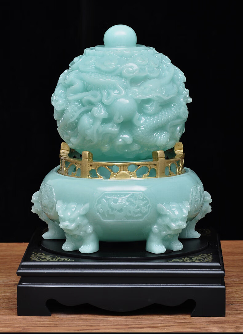 钰缘工坊九转乾坤鼎摆件家居客厅圆鼎风水摆设工艺品铜鼎乔迁礼品小号