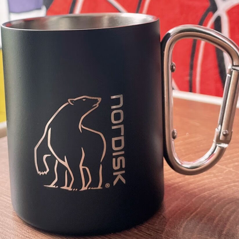 nordisk大白熊登山扣304双层不锈钢露营水杯便携式杯子咖啡杯 简约款