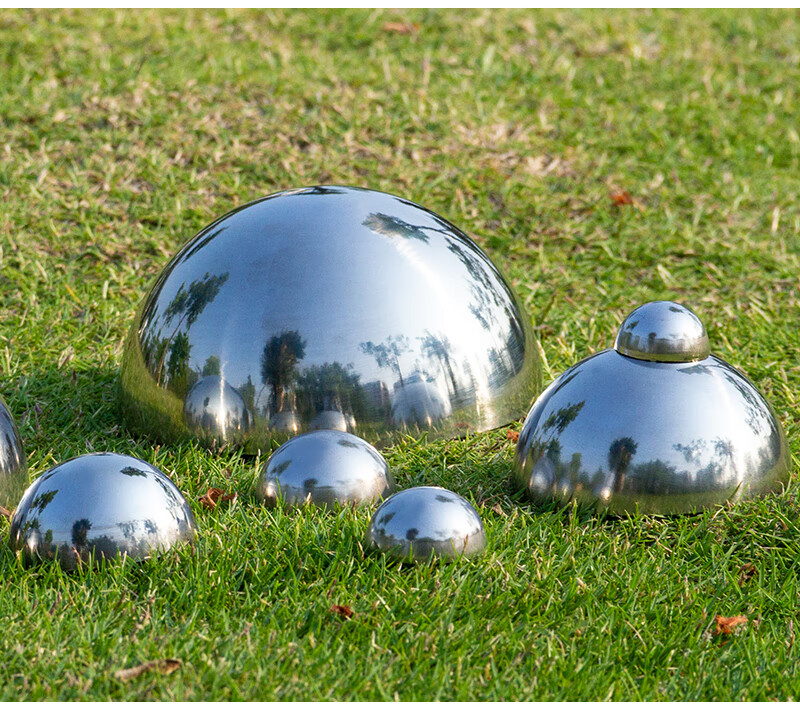 不锈钢半球金属半圆加厚镜面亮光球形封头封口堵头加厚空心半圆球镜面