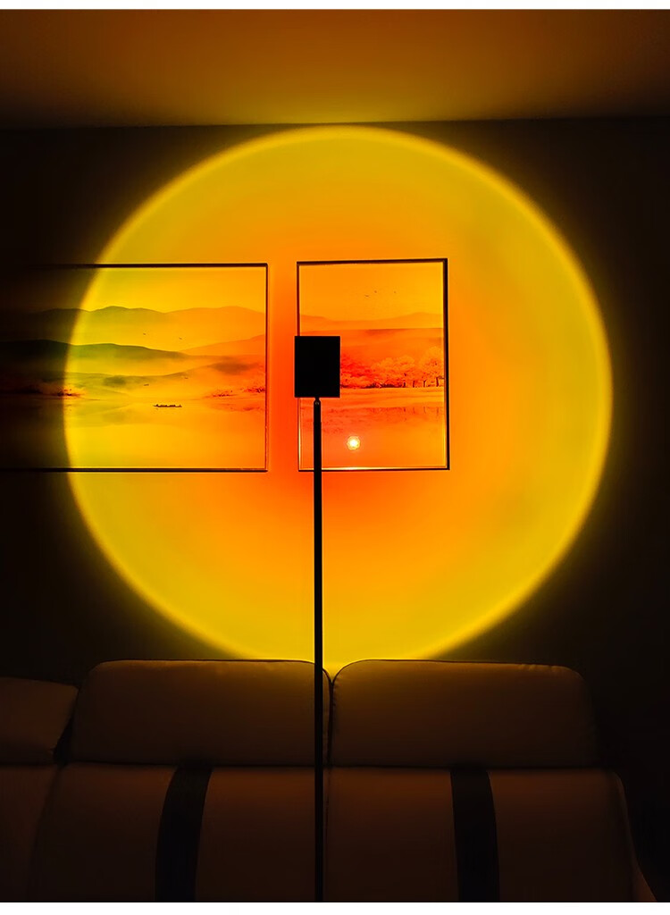 姿灯 落日灯夕阳灯led落地灯抖音网红拍照同款氛围灯客厅卧室墙角