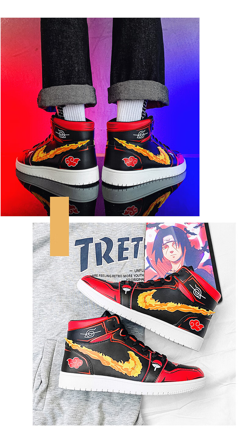 阿迪达斯adidas三叶草2022秋冬季款动漫联名火影忍者aj宇智波鼬新款