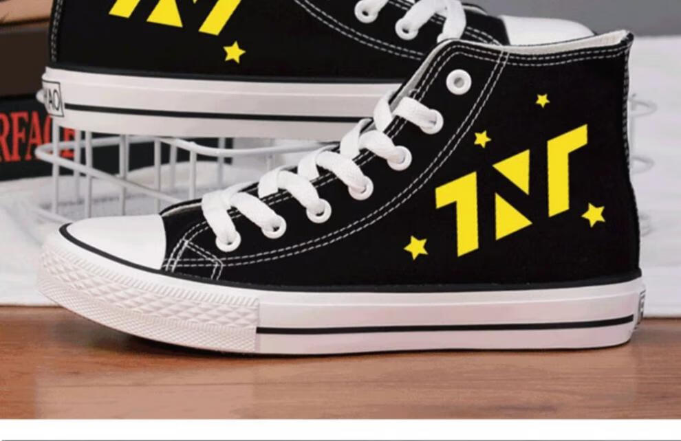 【秋季新款】时代少年团马嘉祺同款鞋同款应援鞋子高帮帆布鞋tnt手绘