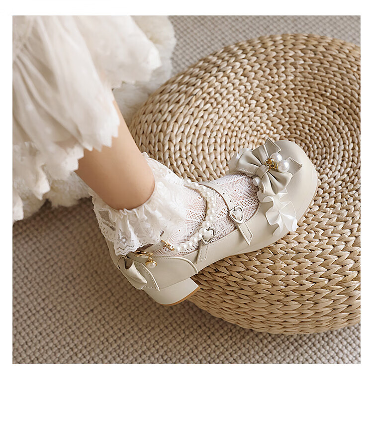 流彗洛丽塔鞋子小高跟lolita鞋子梅露露lo鞋鞋夏秋少女单鞋女jk鞋学生