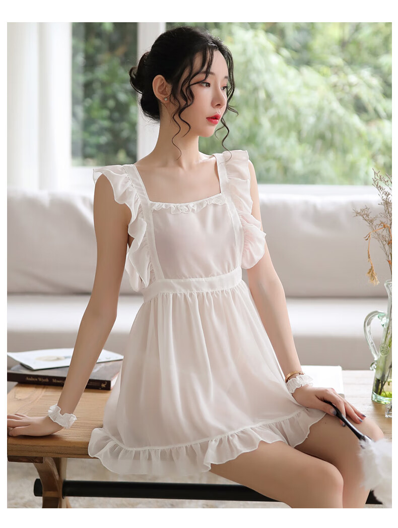 美涩轻奢情调女秋冬性感睡衣装诱惑内衣私房情趣火辣吊带可爱睡裙肤色