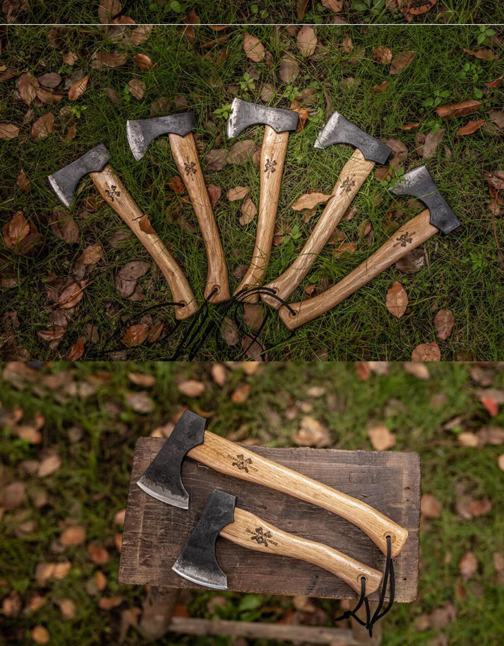 斧g&b暴躁熊尼曼斧锻造斧头锻打木工斧劈柴斧户外斧工具战斧小手斧