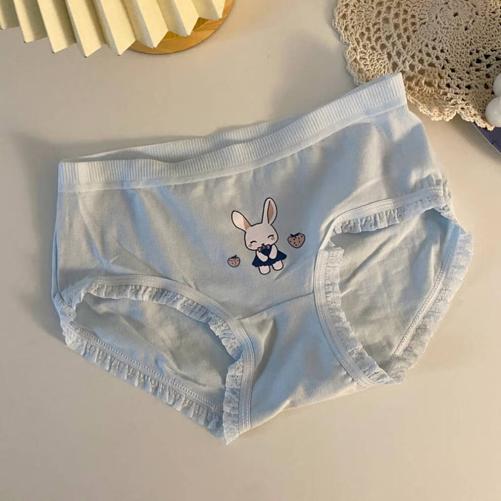 女无痕可爱日系卡通中腰三角裤少女士夏季雷丝短裤头底裤衩女生女式