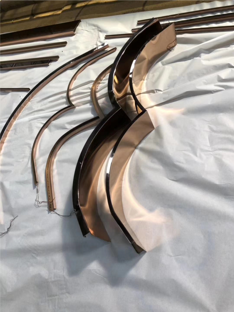 收边条天花吊顶包边条背景墙黑钛金装饰条u型槽l型定制定制不锈钢线条