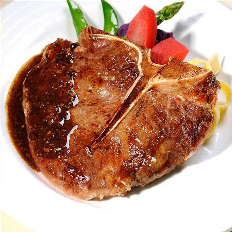 黑椒t骨猪扒猪排西餐厅腌制猪大肋排调理带骨猪排10片商用家用黑椒味