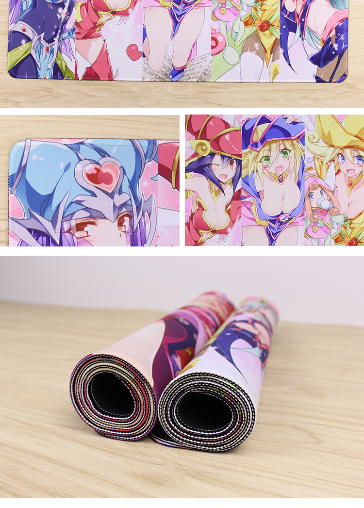 定做大师规则四4黑魔导女孩桌游垫超大桌布7黑色绒布袋透明框2mm锁边