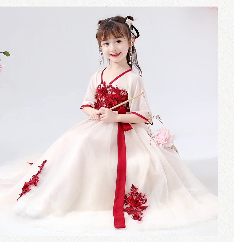 小女孩汉服夏季儿古装童小公主古代仙女衣服装超襦裙古风连衣裙中国风