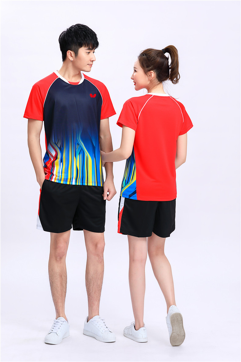 乒乓球服套装男女速干短袖服装运动训练队服定制印字球衣训练比栋团体