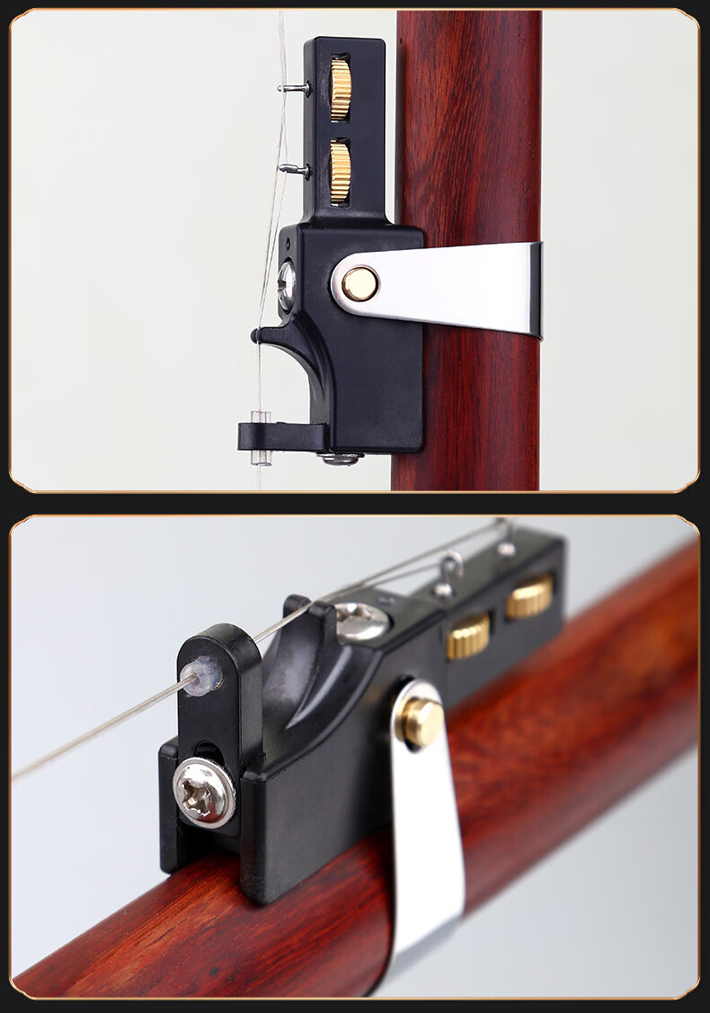 2021新款二胡千斤微调多功能可调节弦距演奏黄铜胡琴乐器配件黑色带