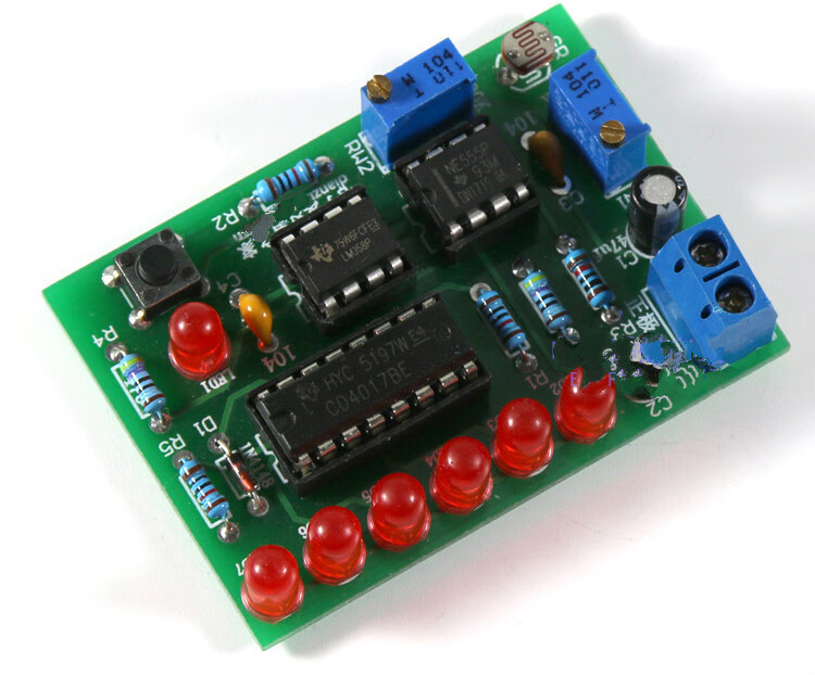 散件光控流水灯电路led夜间循环电子爱好者之家元件diy制作套件泰鹏