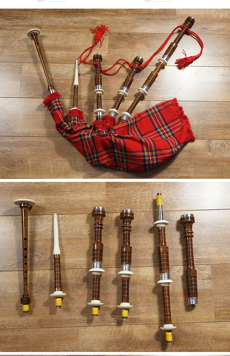 苏格兰风笛乐器 苏格兰风笛风袋管风琴红木表演小众乐器舞台演出利瑞