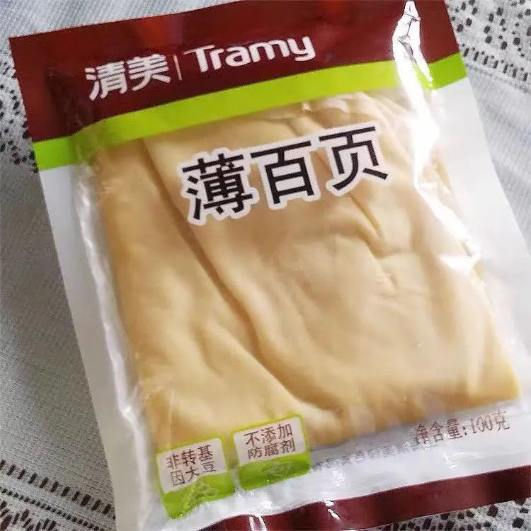 上海清美薄百叶薄千张薄豆腐皮手工卤水千张豆腐真空包装豆制品1000g