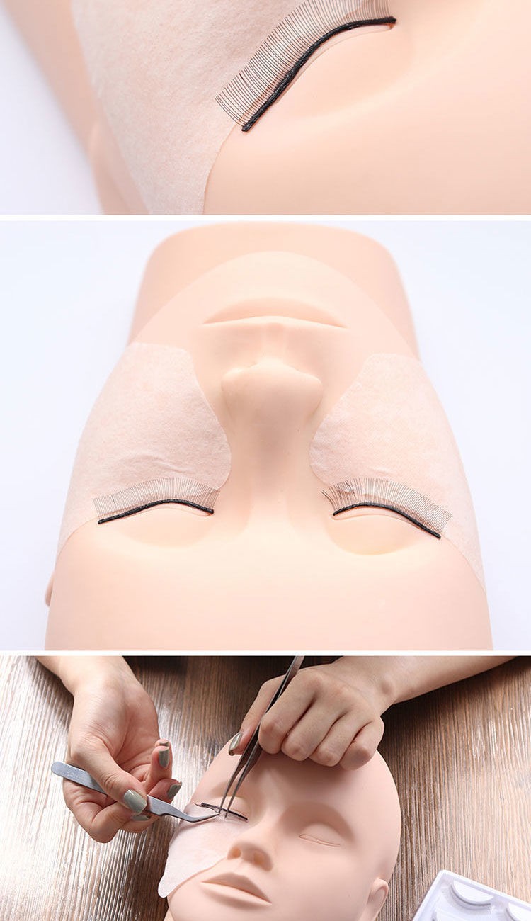 acare嫁接练习睫毛模特头新手学员练习假睫毛工具硅胶美睫头模初学者