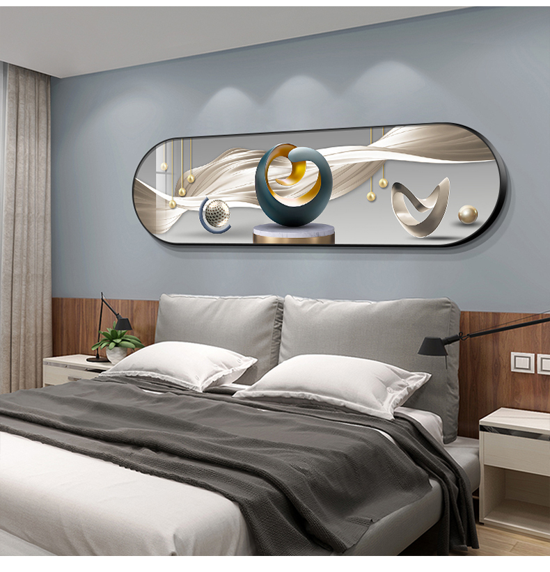 宜巢现代轻奢卧室床头装饰画美女创意主卧房间壁画床头背景装饰挂画