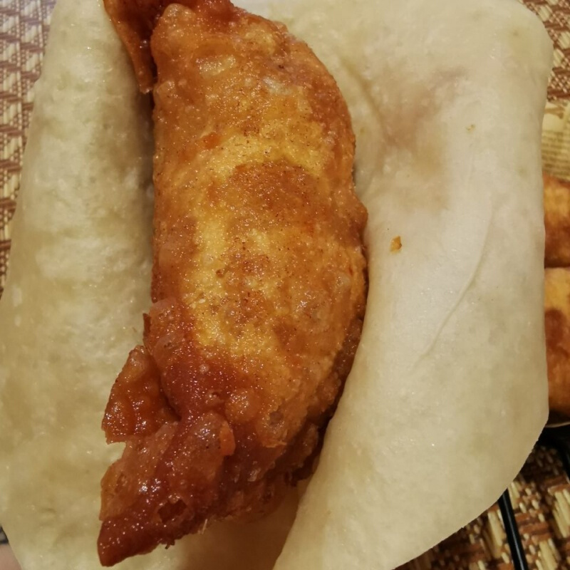 天津特产大饼夹炸素卷圈美味小吃早餐卷圈8个含大饼8块