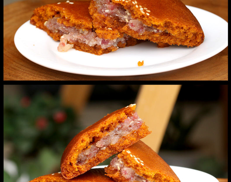 云南地方特产陆良荞三香大月饼苦荞饼子手工现做糕点传统多口味白糖