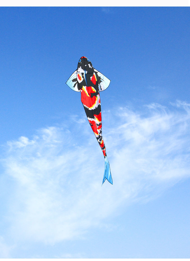 鲤鱼风筝 风筝锦鲤风筝七彩鲤鱼大型成人风筝线轮微风风筝 3米锦鲤 18