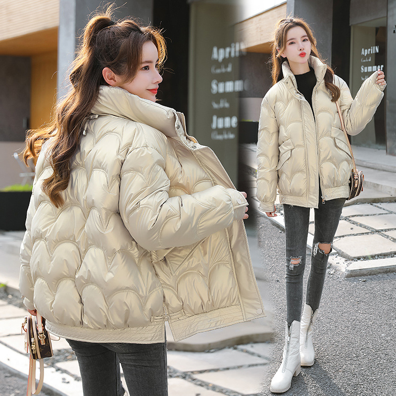 邻家女孩爱漂亮衣服棉衣女2021冬装新款女式韩版面包服立领棉袄小香风