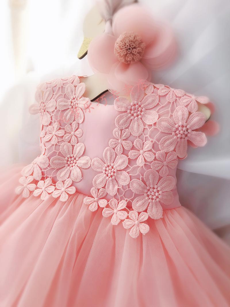 抓周服宝宝周岁礼服0123岁韩国女宝宝洋气公主裙2婴幼儿满月百天棉