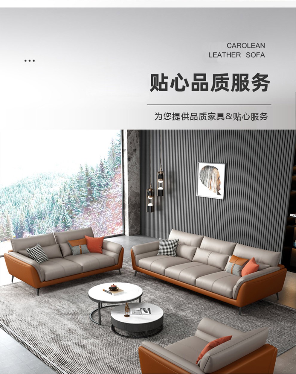 现货闪发新尚轩沙发真皮沙发头层牛皮意式极简沙发现代客厅沙发北欧