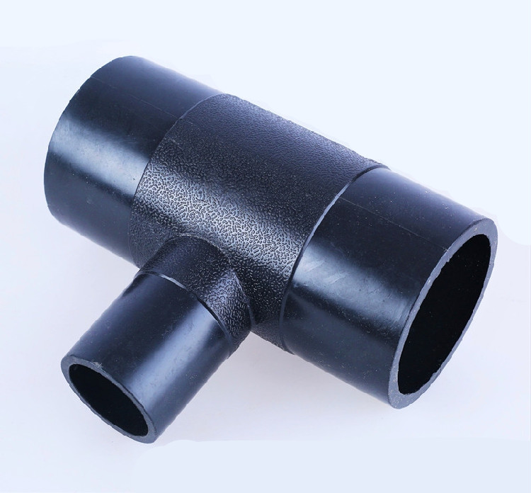 pe管材管件 对接式 异径三通变径三通pe给水配件 对接三通75-160 t110