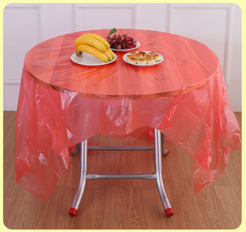 一次性桌布塑料加厚台布长方形桌圆桌饭店酒席婚庆宴席家用餐桌布普通