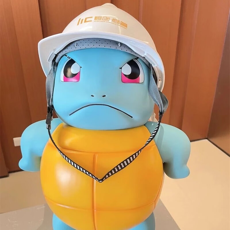 杰尼龟傲娇龟卡拉可达鸭生气龟礼物1:1大号潮玩摆件静态模型 胖丁26cm