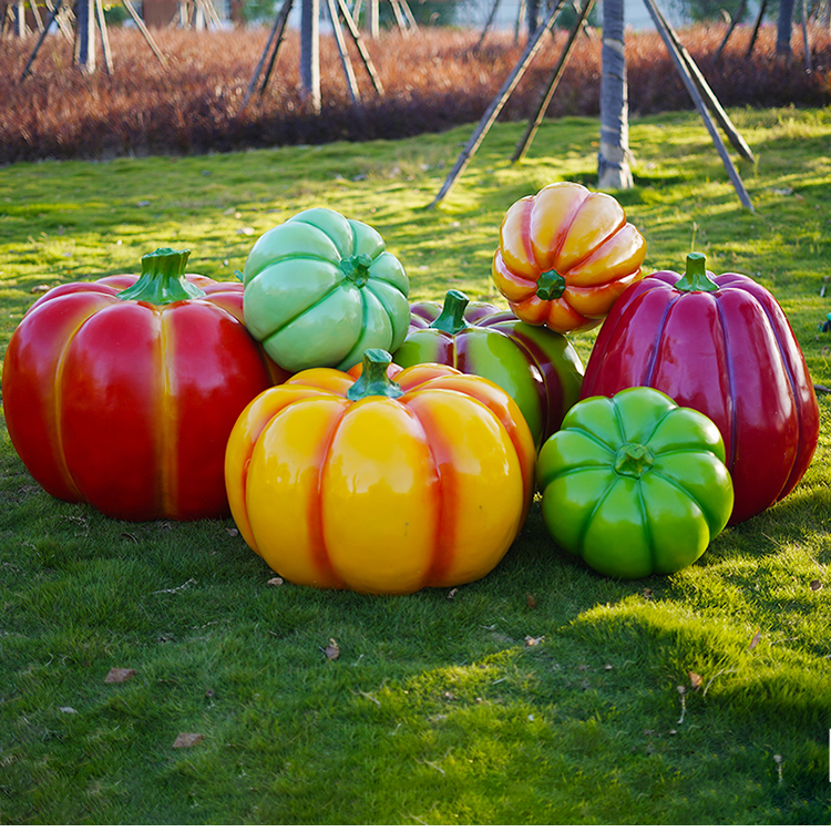 大型仿真水果蔬菜雕塑采摘园农场草莓造型农产品装饰南瓜摆件模型白