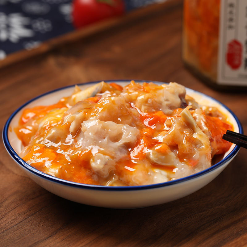 蟹糊8a蟹糊6a蟹糊家宴蟹糊咸蟹糊蟹酱蟹糊宁波红膏蟹糊梭子蟹海鲜