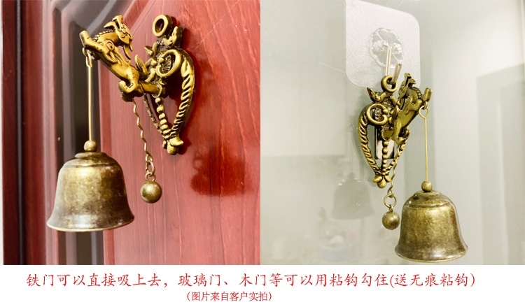 中国风铃铛进门提醒门口挂饰风铃入户门装饰花园挂件网红复古铜铃 p32