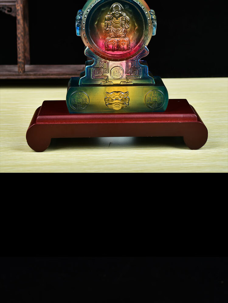 2022一甲镇财琉璃摆件易明开居2022年虎年一甲镇财宝吉懿通财鼓金贝迎