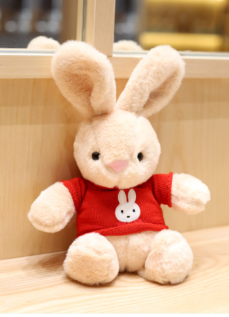 兔玩偶小兔兔毛绒玩具安抚兔布娃娃送女友生日礼物 蓝色毛衣(蓝兔) 50