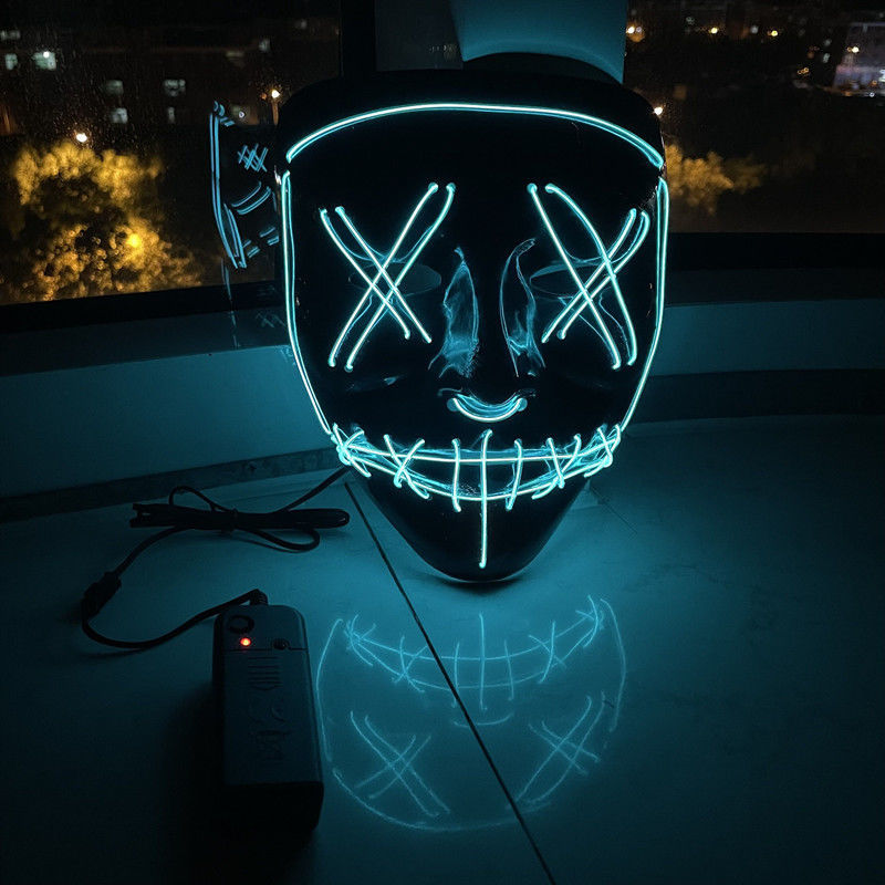 电子福瑞头套福瑞控福璃控福瑞空兽装手套万圣节el发光面具led全脸