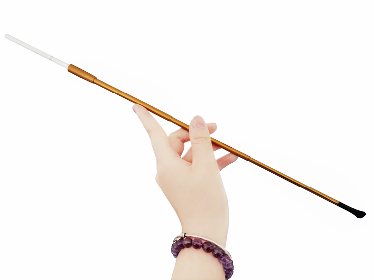 女士细烟烟嘴烟杆cos晚会表演道具长烟嘴女可伸缩35厘米长烟斗 银色粗