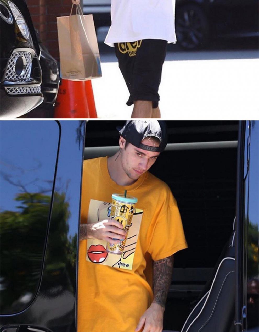 un潮牌drew house笑脸字母短裤贾斯汀比伯宽松运动篮球裤男女五分裤