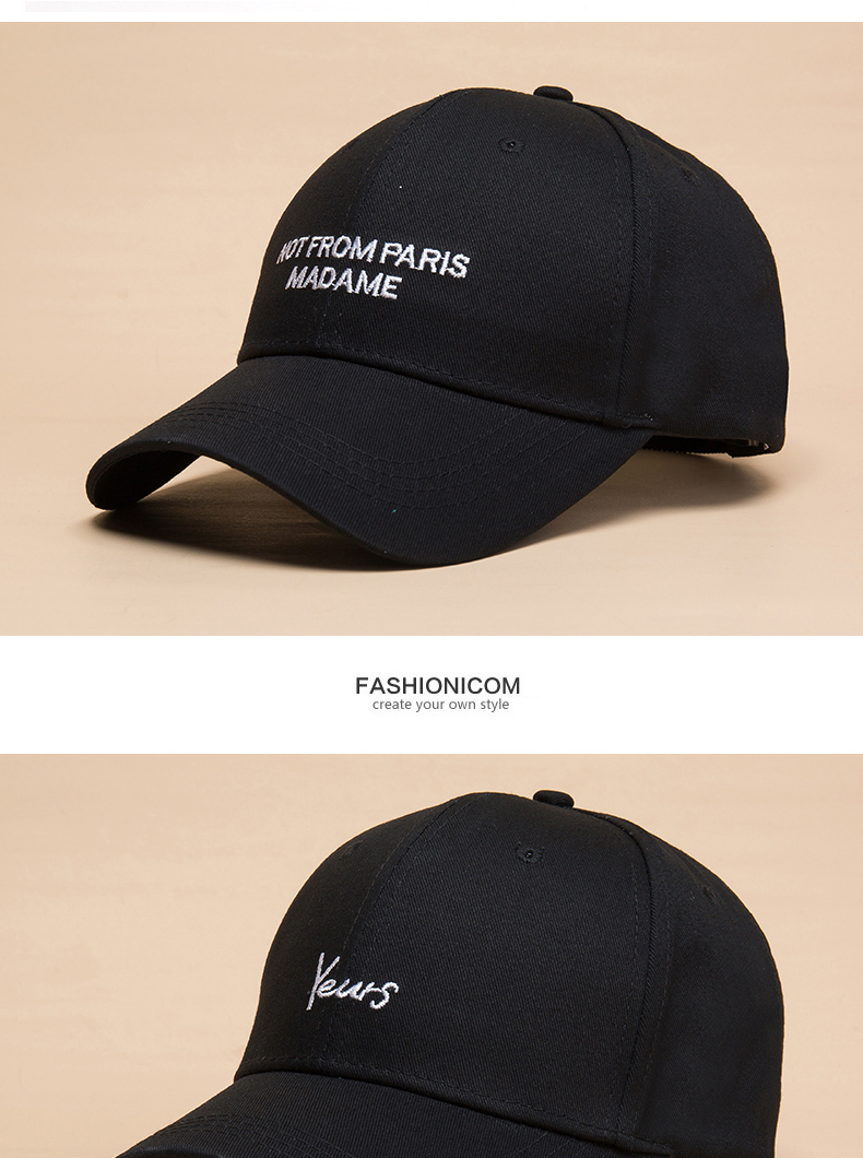 帽子男士夏天鸭舌帽韩版潮嘻哈帽休闲简约时尚ins女遮阳棒球帽 l黑色